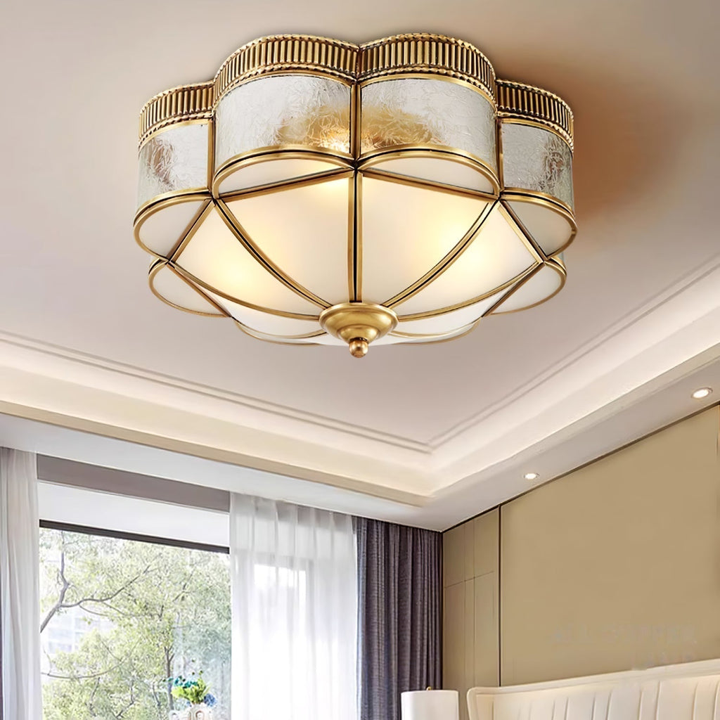 Brass Domed Flush Ceiling Lamp by FIFTH & BEAM — product view 10