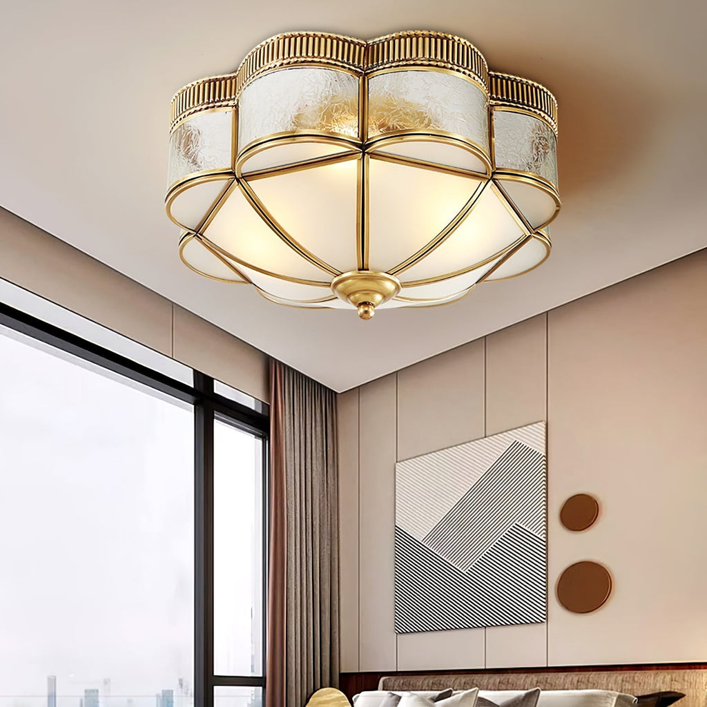Brass Domed Flush Ceiling Lamp by FIFTH & BEAM — product view 5