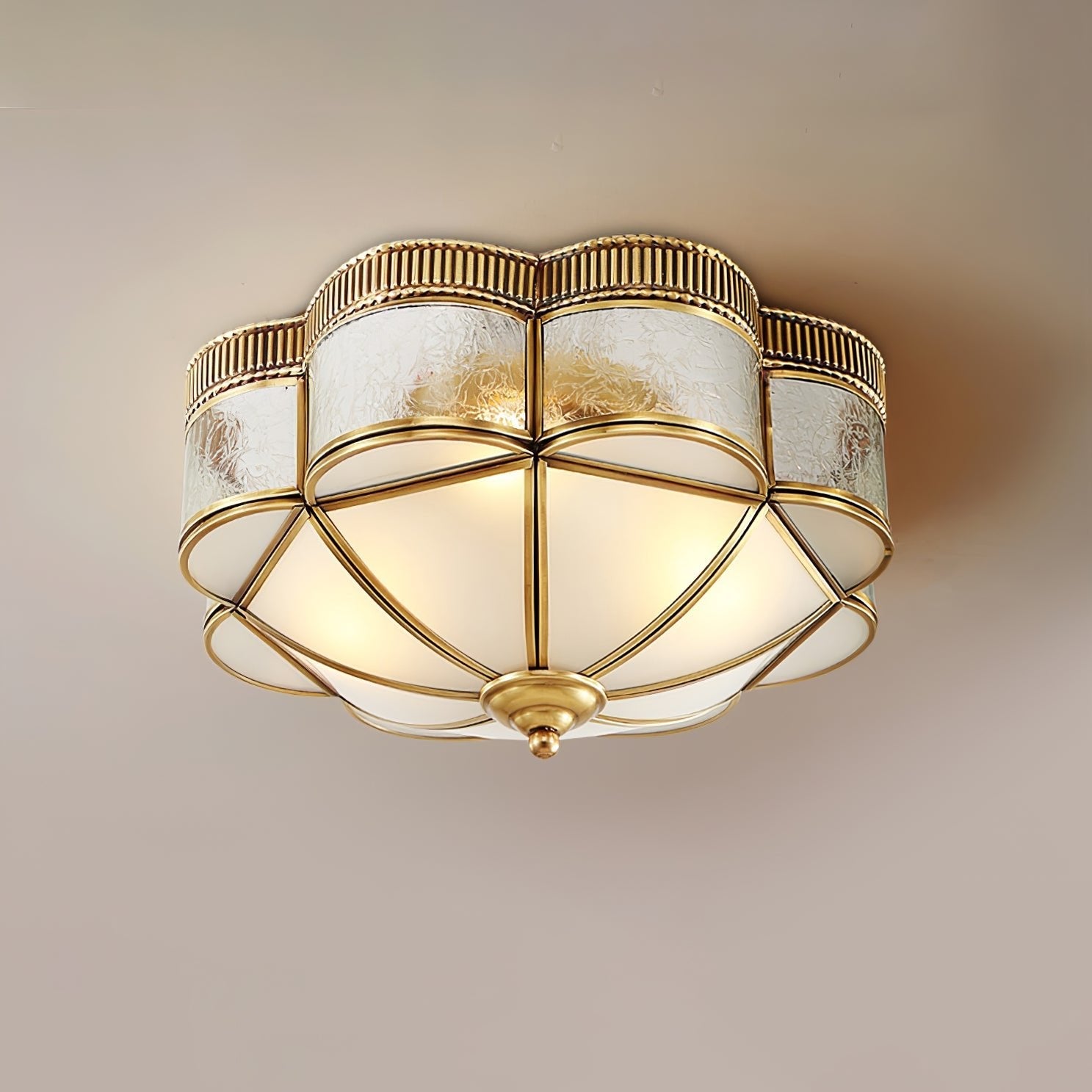 Brass Domed Flush Ceiling Lamp by FIFTH & BEAM — product view 3