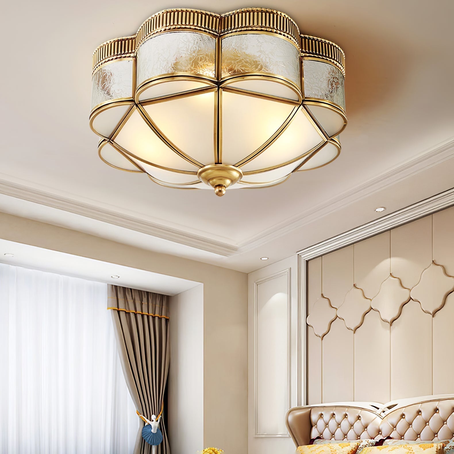 Brass Domed Flush Ceiling Lamp by FIFTH & BEAM — product view 7