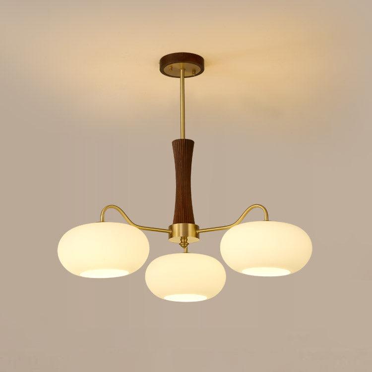 Brass Wooden Persimmon Chandelier by FIFTH & BEAM — product view 13