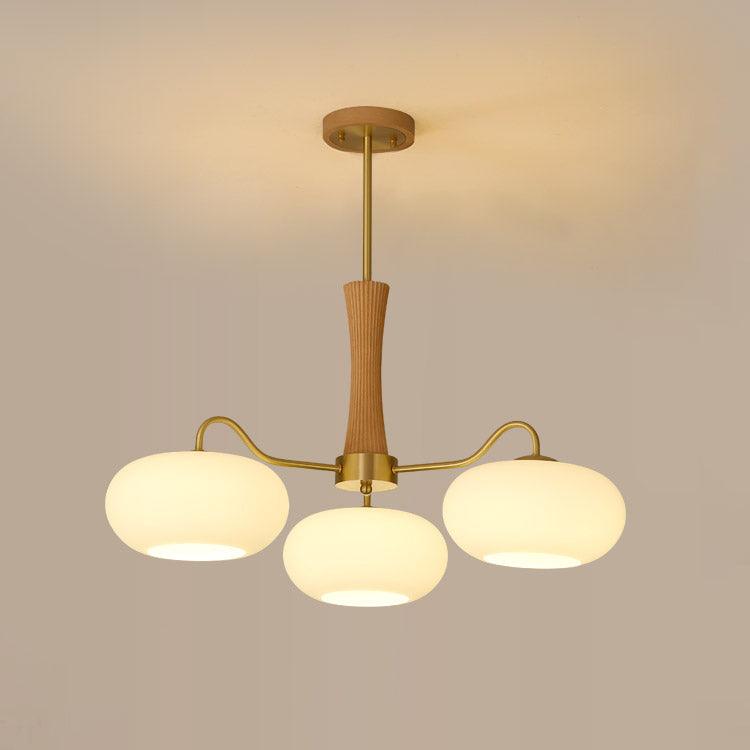Brass Wooden Persimmon Chandelier by FIFTH & BEAM — product view 14