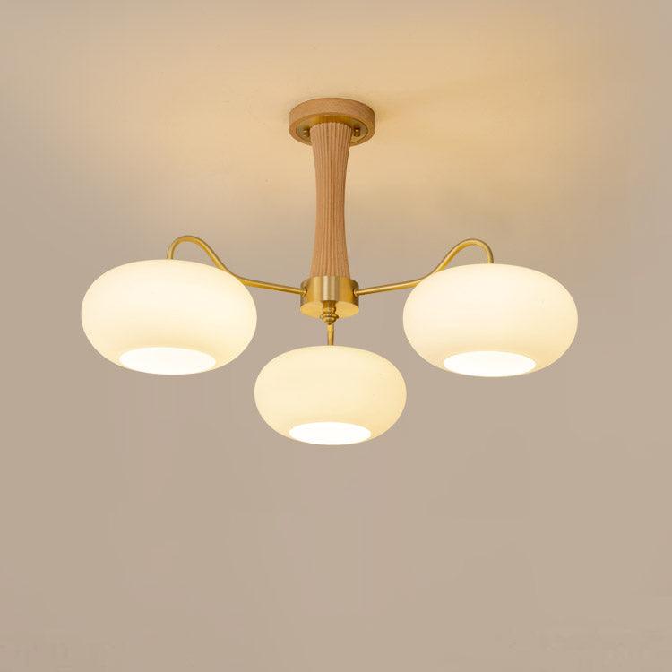 Brass Wooden Persimmon Chandelier by FIFTH & BEAM — product view 10