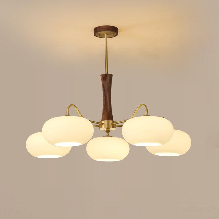 Brass Wooden Persimmon Chandelier by FIFTH & BEAM — product view 15