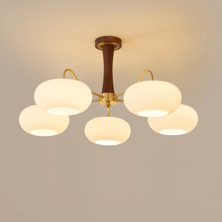 Brass Wooden Persimmon Chandelier by FIFTH & BEAM — product view 11