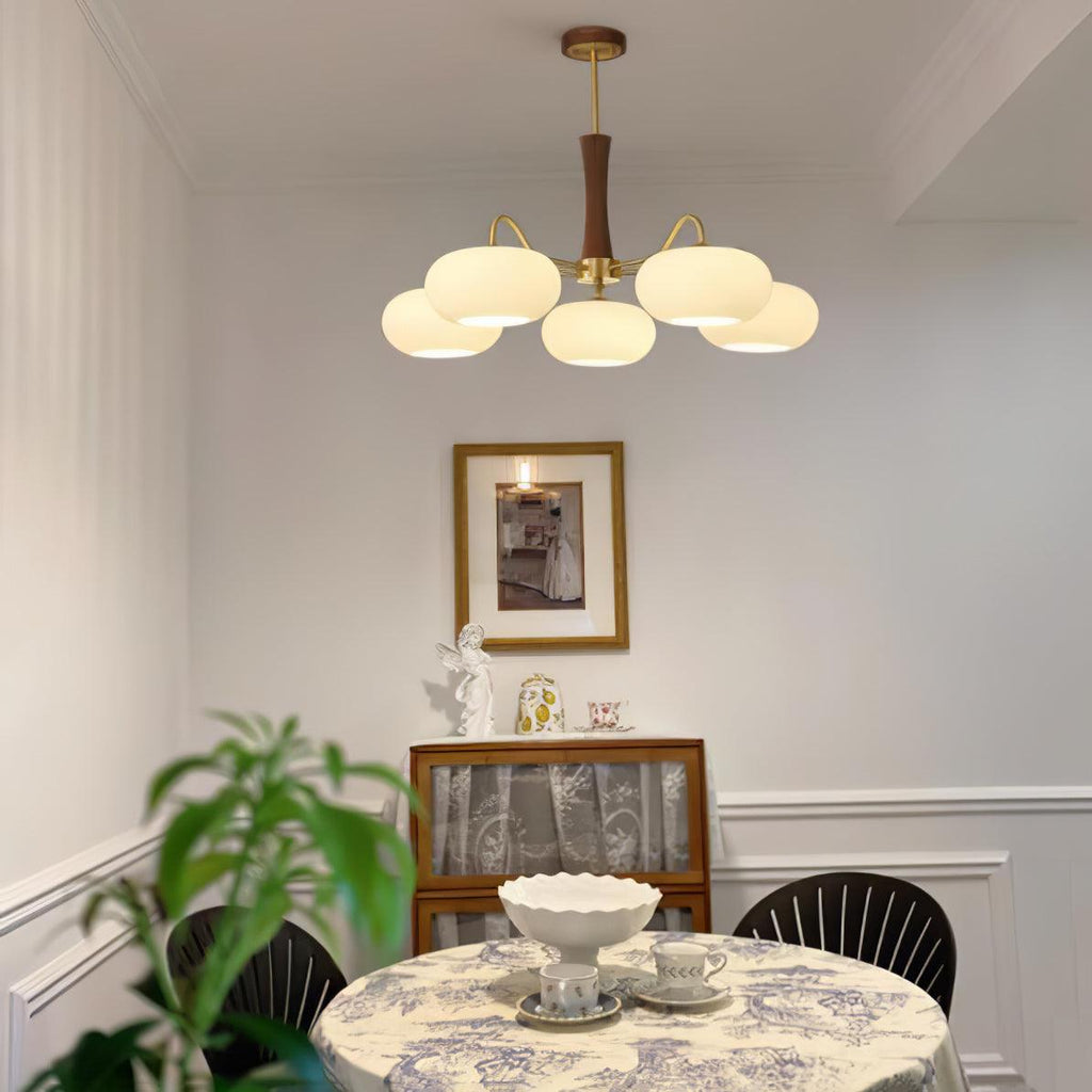 Brass Wooden Persimmon Chandelier by FIFTH & BEAM — product view 8