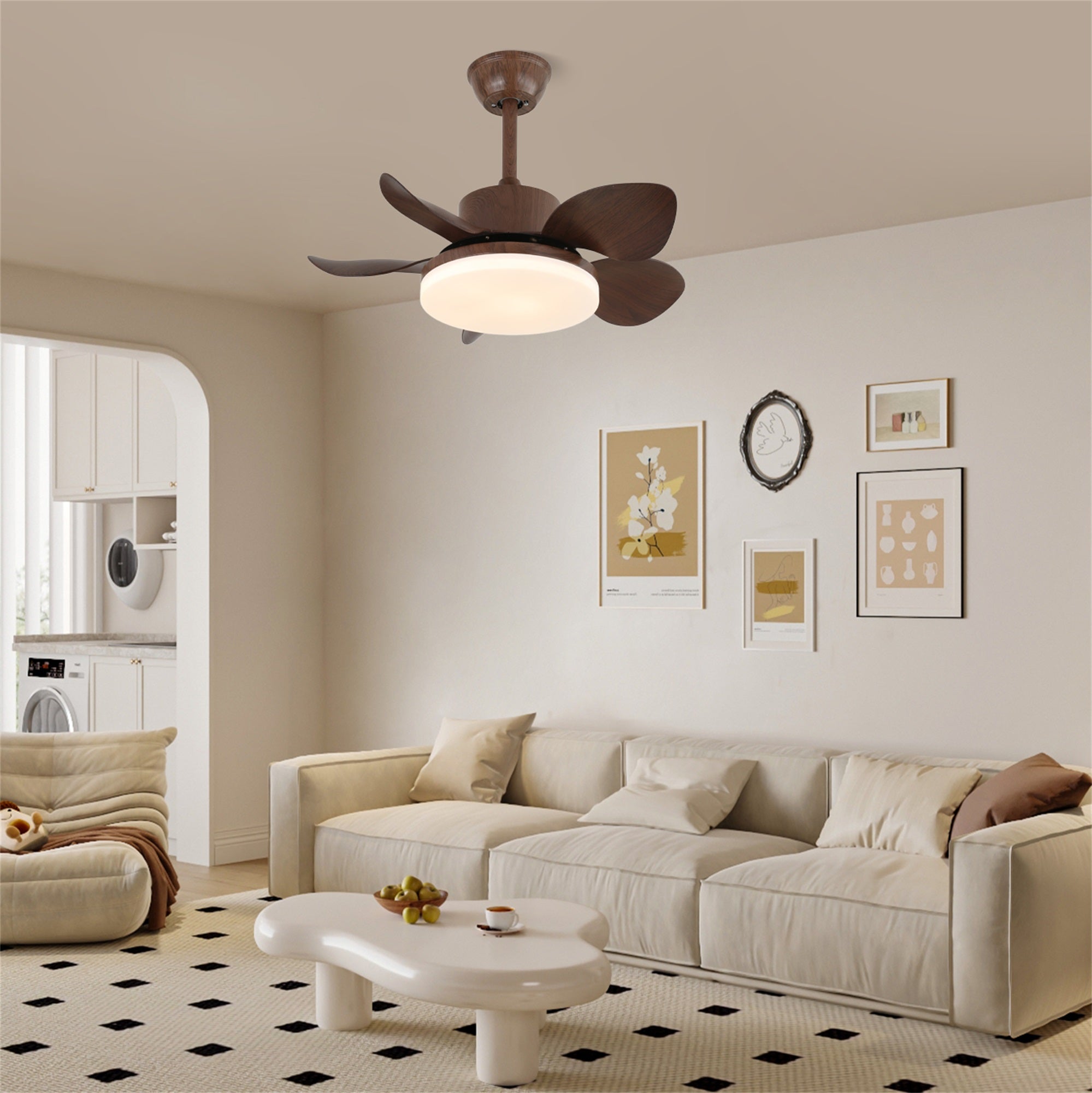 Terra Walnut Ceiling Fan Light by FIFTH & BEAM — product view 17