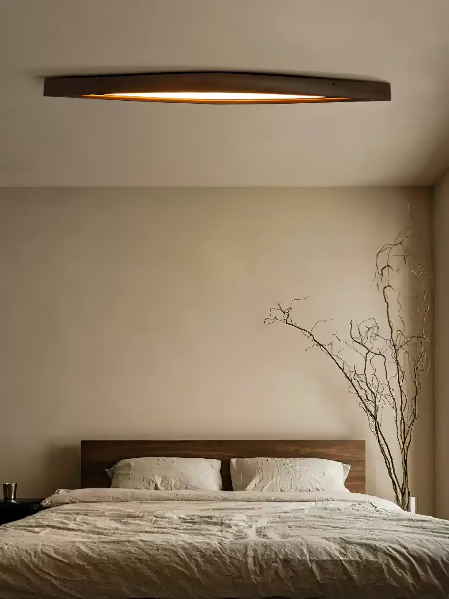 Horizon Linear Wood Ceiling Lamp 58.3" by FIFTH & BEAM — product view 5