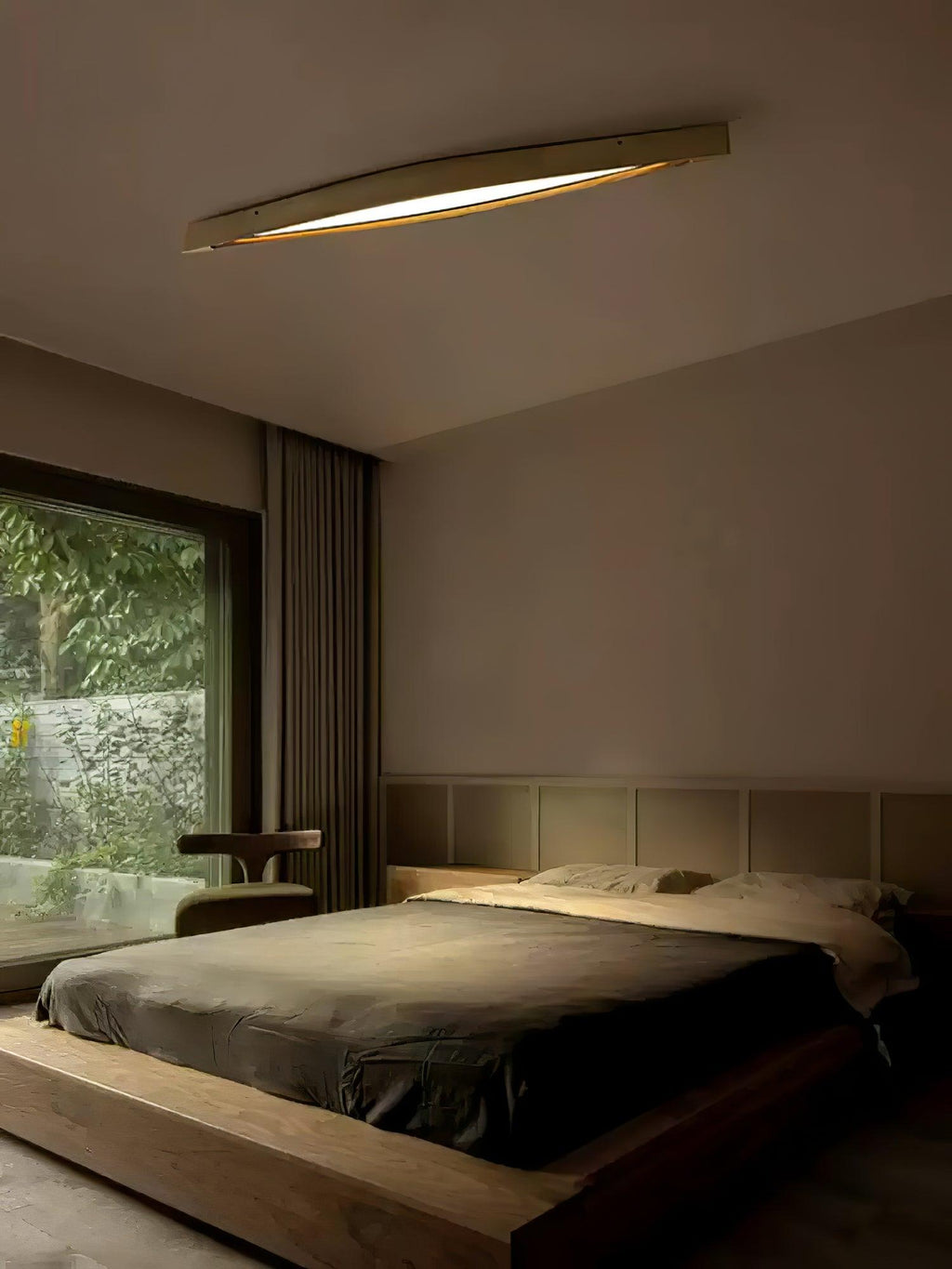 Horizon Linear Wood Ceiling Lamp 58.3" by FIFTH & BEAM — product view 12