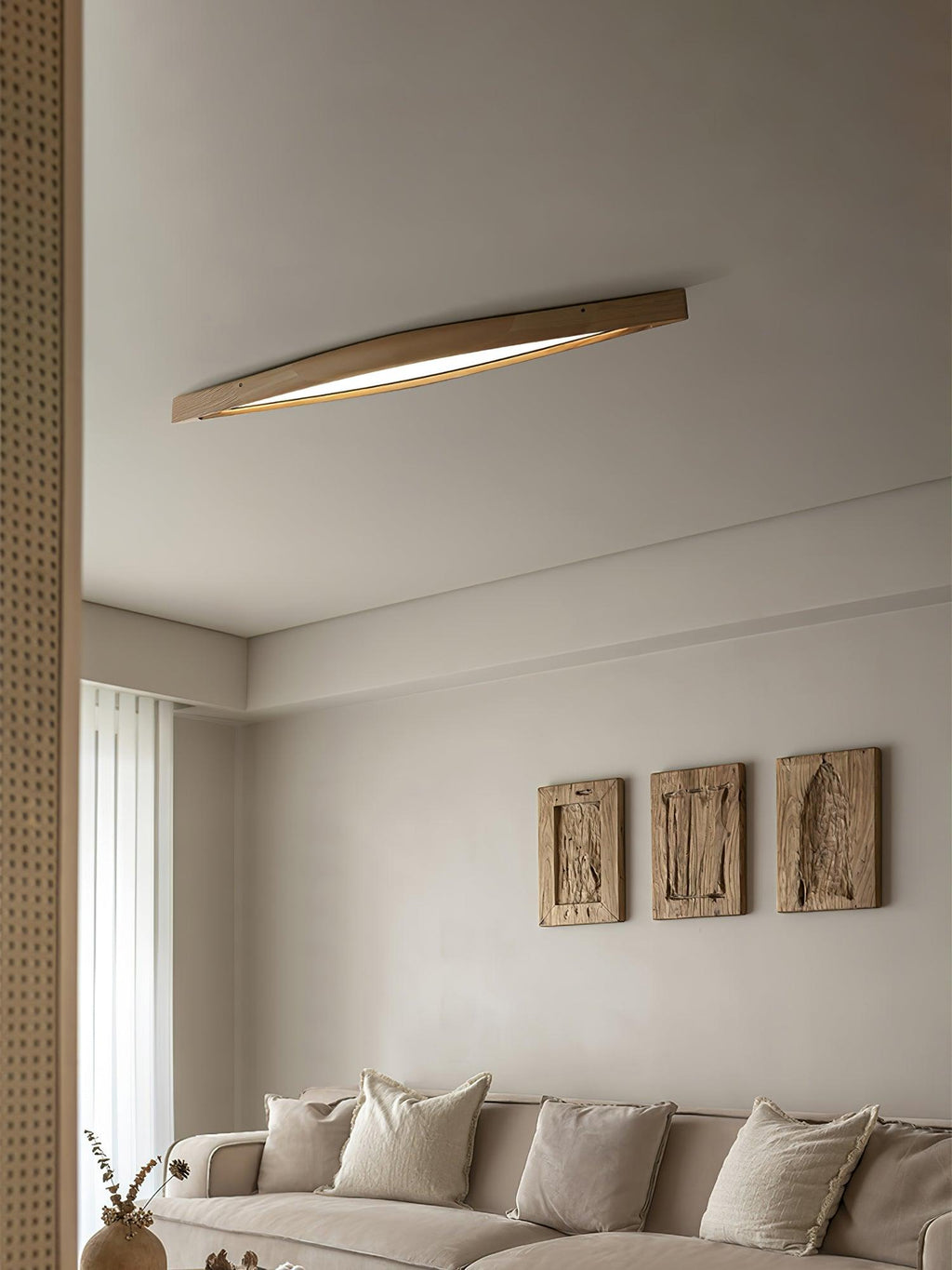 Horizon Linear Wood Ceiling Lamp 58.3" by FIFTH & BEAM — product view 13