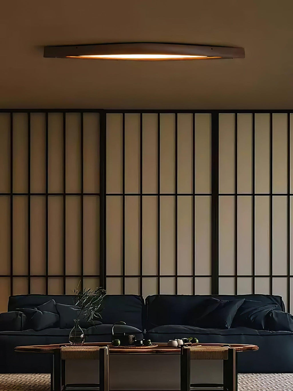 Horizon Linear Wood Ceiling Lamp 58.3" by FIFTH & BEAM — product view 7