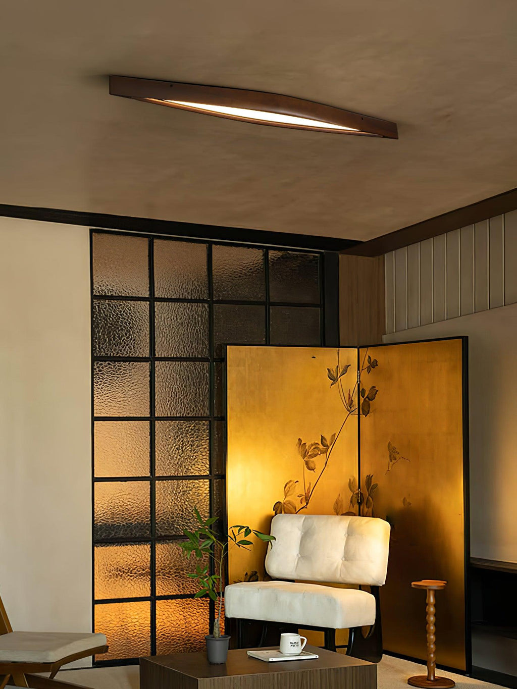 Horizon Linear Wood Ceiling Lamp 58.3" by FIFTH & BEAM — product view 8