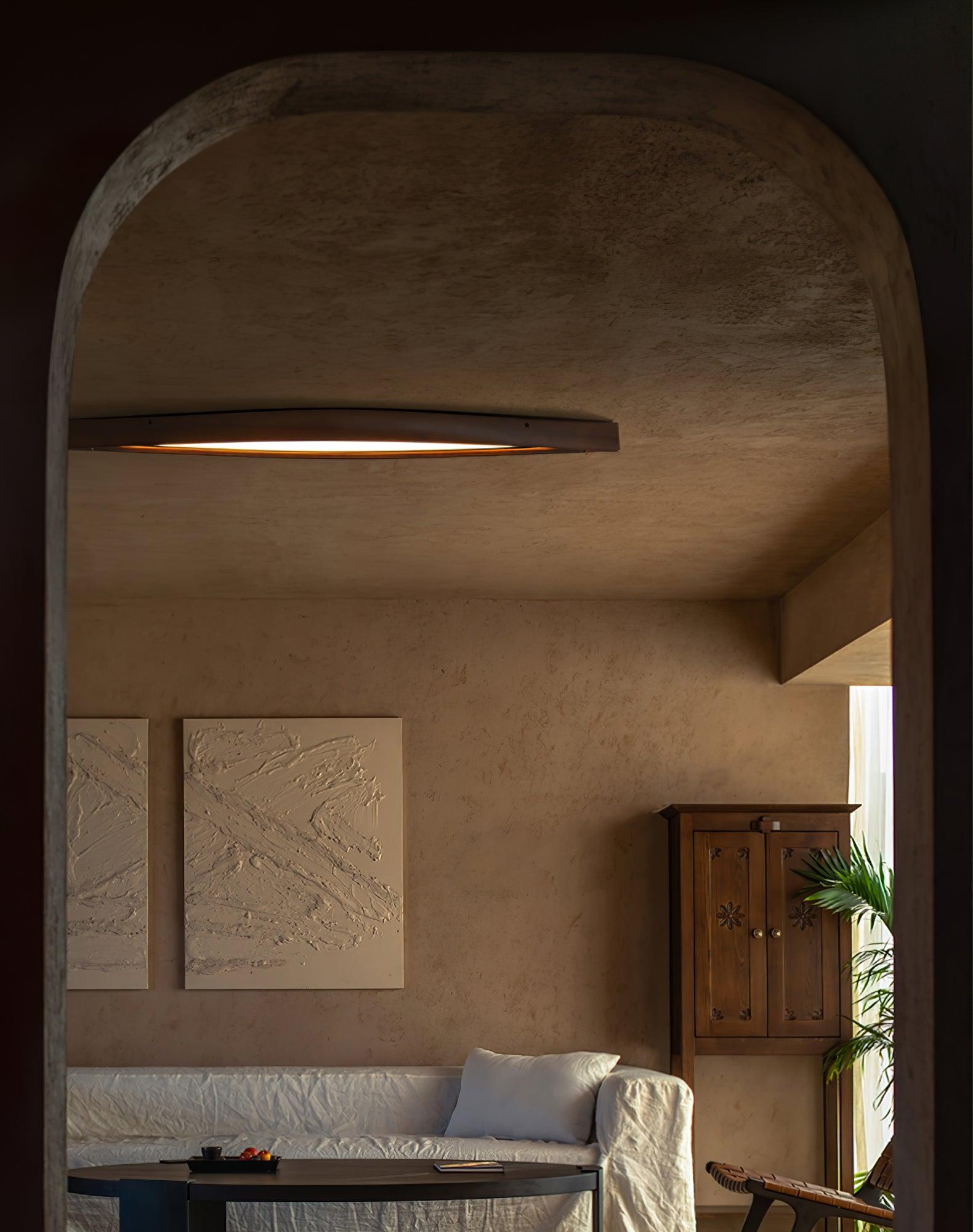 Horizon Linear Wood Ceiling Lamp 58.3" by FIFTH & BEAM — product view 4