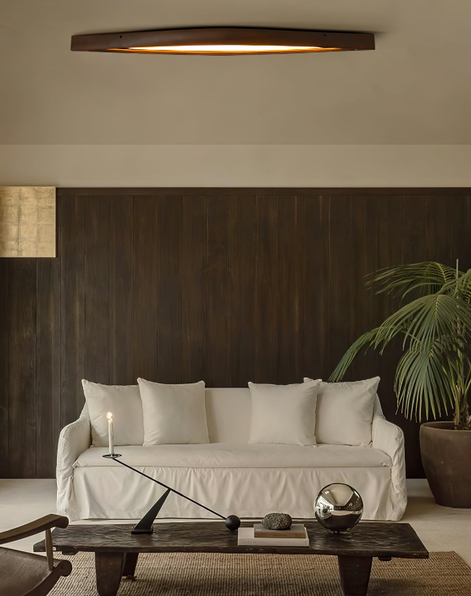 Horizon Linear Wood Ceiling Lamp 58.3" by FIFTH & BEAM — product view 9