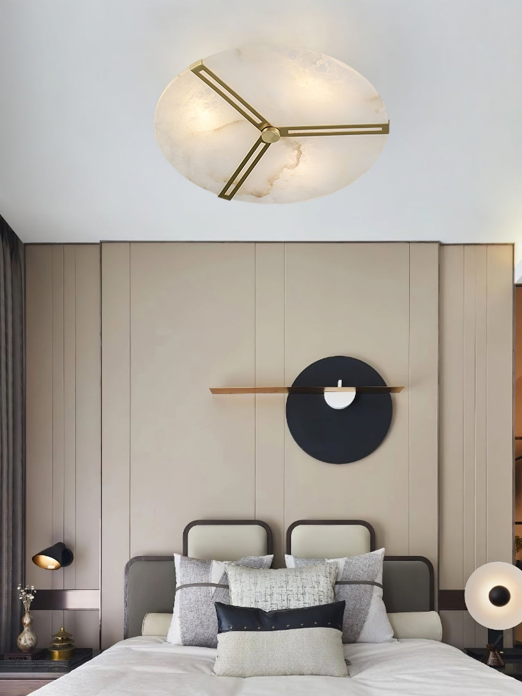 Clocks Alabaster Ceiling Light by FIFTH & BEAM — product view 7