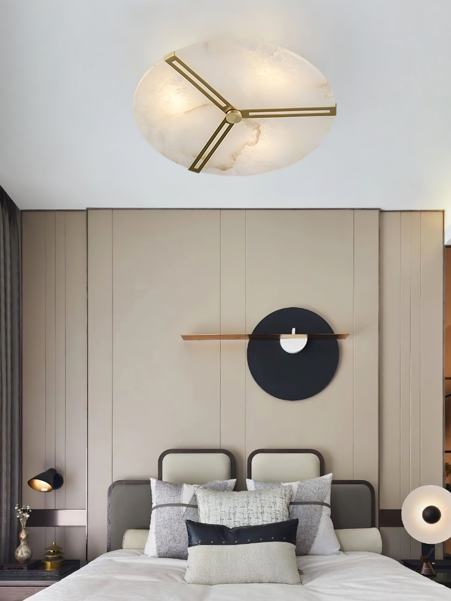 Clocks Alabaster Ceiling Light by FIFTH & BEAM — product view 7