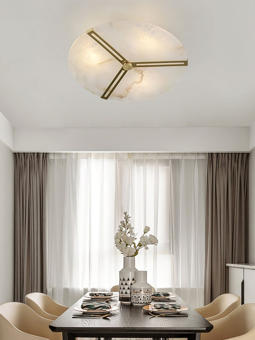 Clocks Alabaster Ceiling Light by FIFTH & BEAM — product view 8
