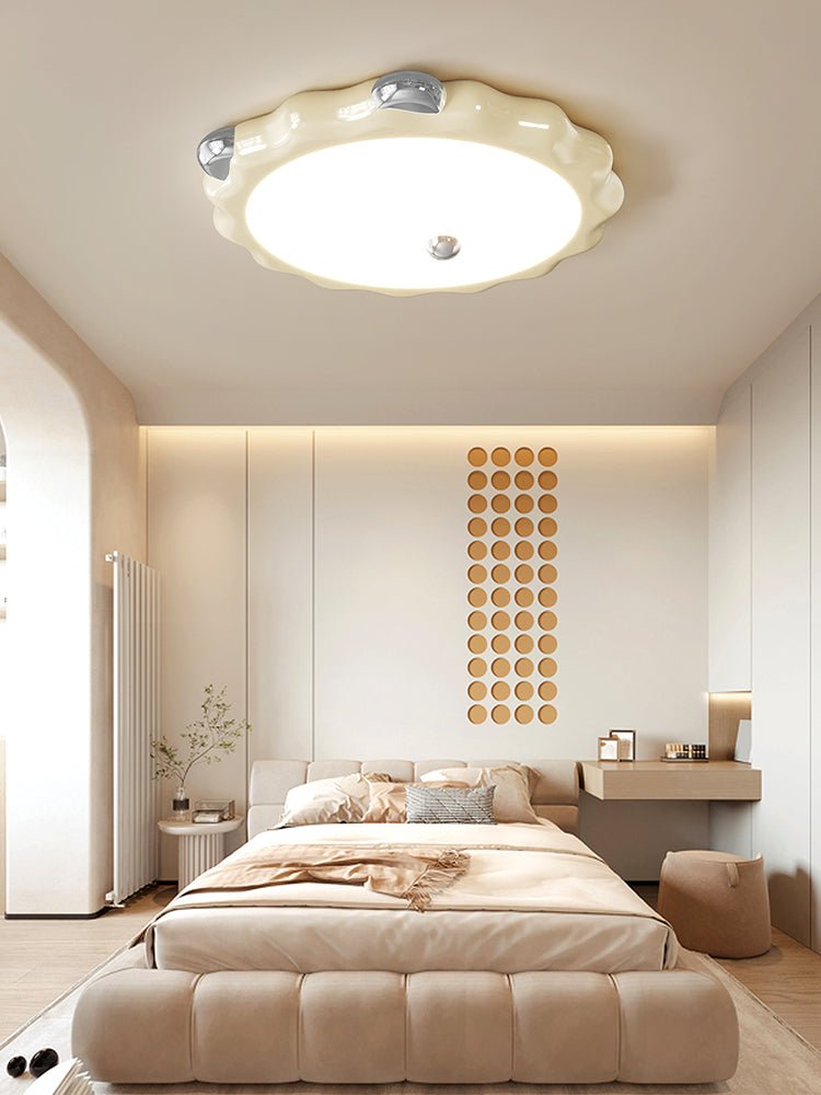 Cream Puffering Ceiling Light by FIFTH & BEAM — product view 3