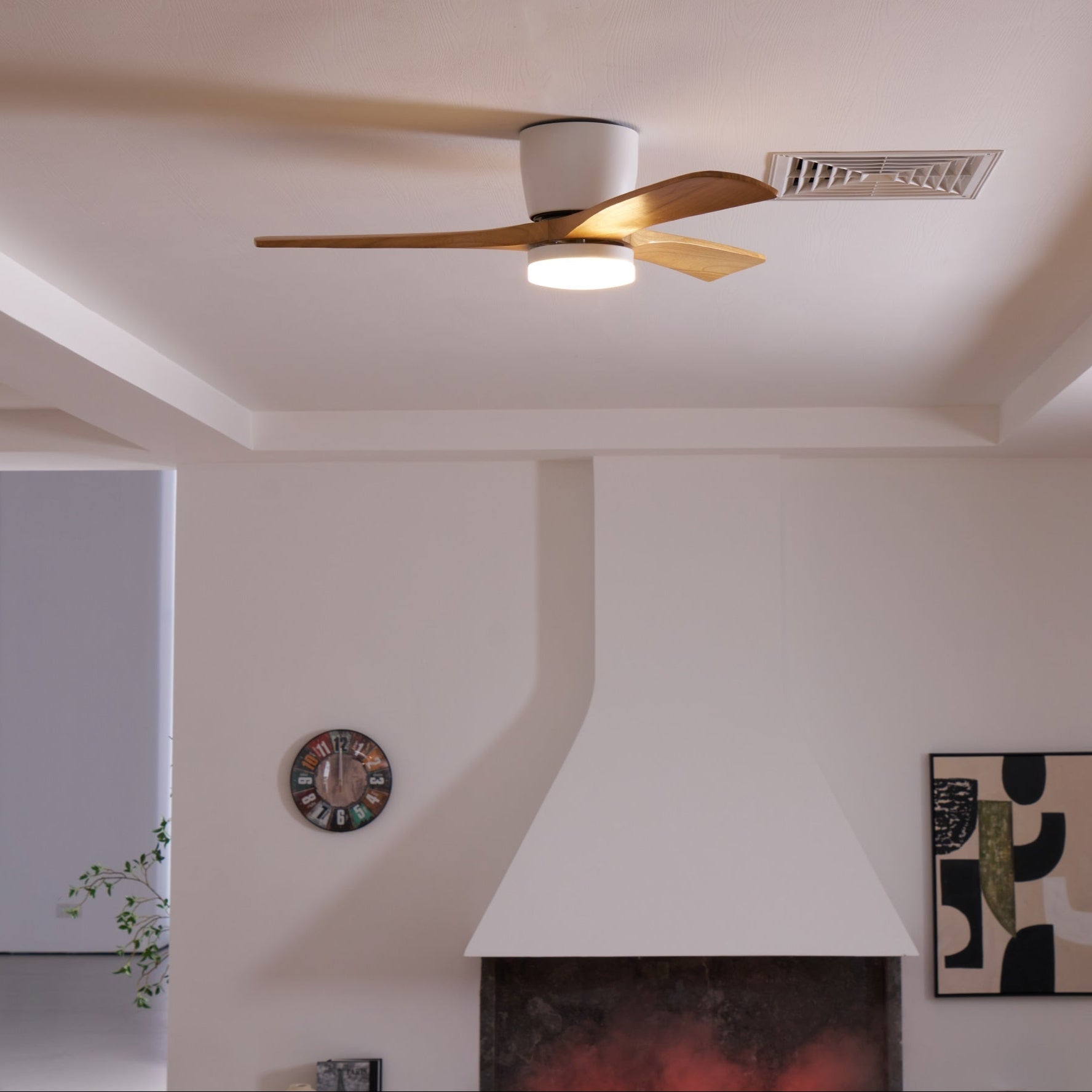 Nordic Wooden 42"/48"/52" Ceiling Fan Light by FIFTH & BEAM — product view 25