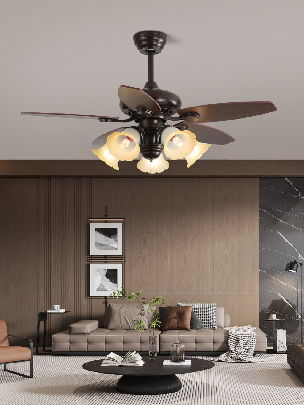 Roselore Bloom Ceiling Fan Light by FIFTH & BEAM — product view 10