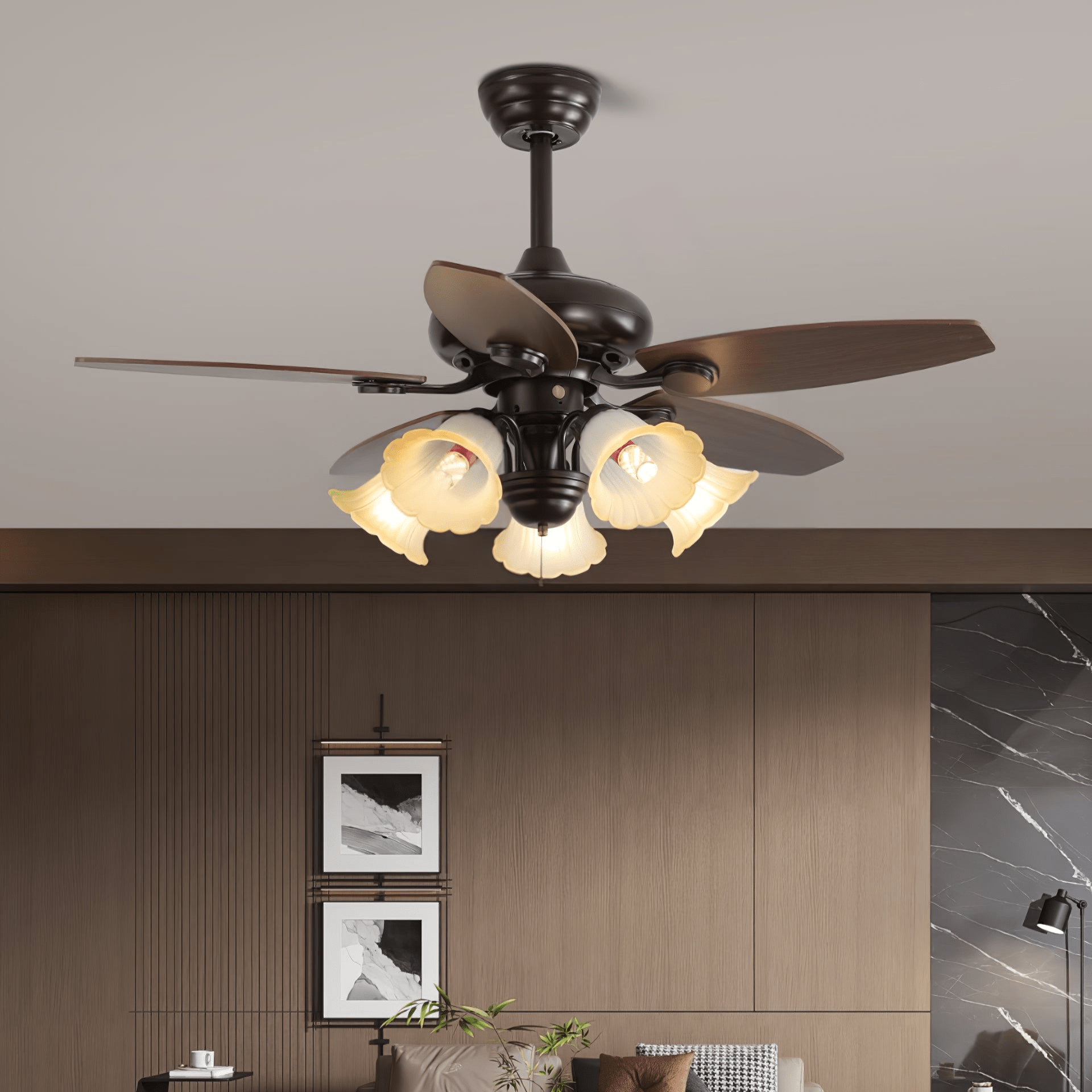 Roselore Bloom Ceiling Fan Light by FIFTH & BEAM — product view 9