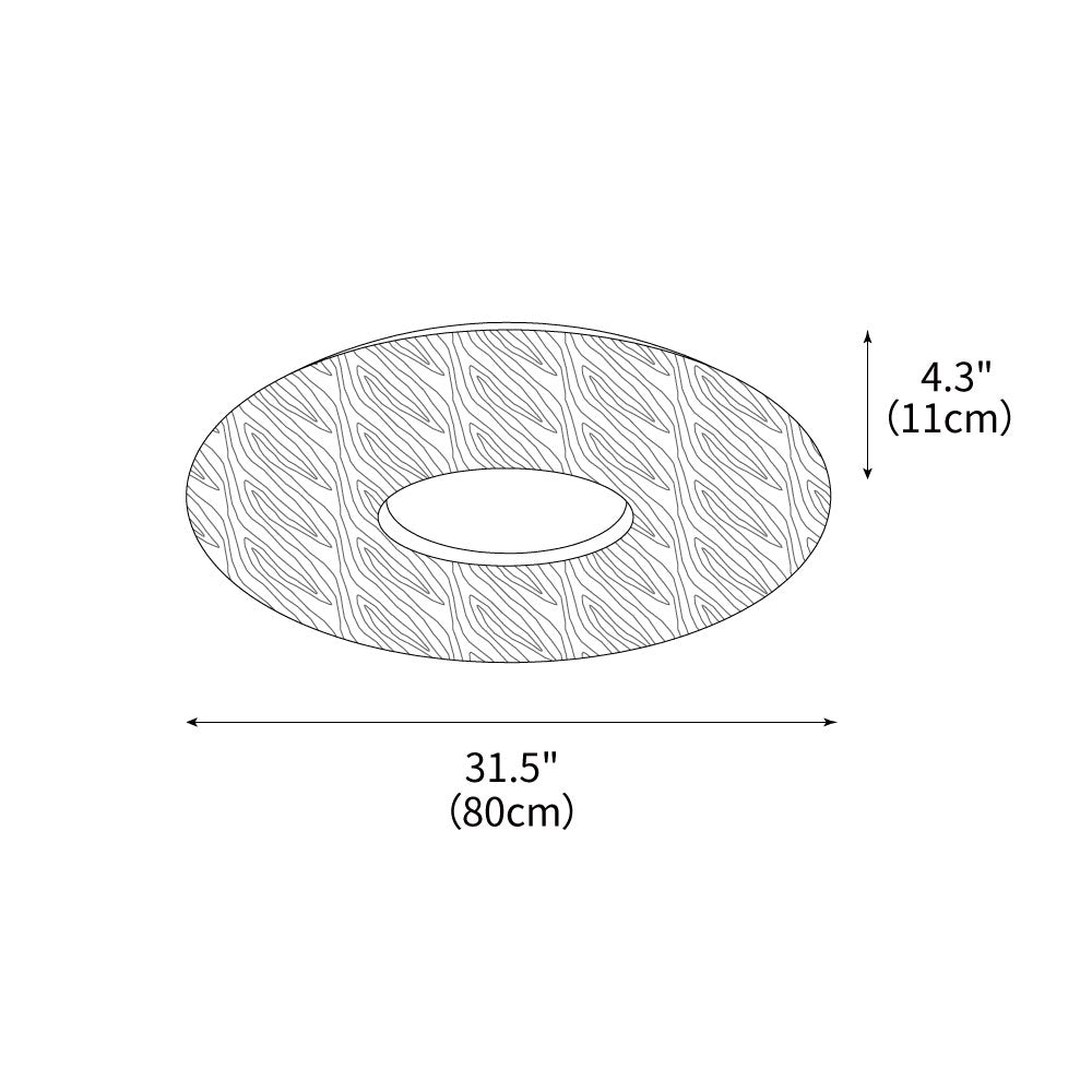 Donut Wood Ceiling Light 31.5" by FIFTH & BEAM — product view 3