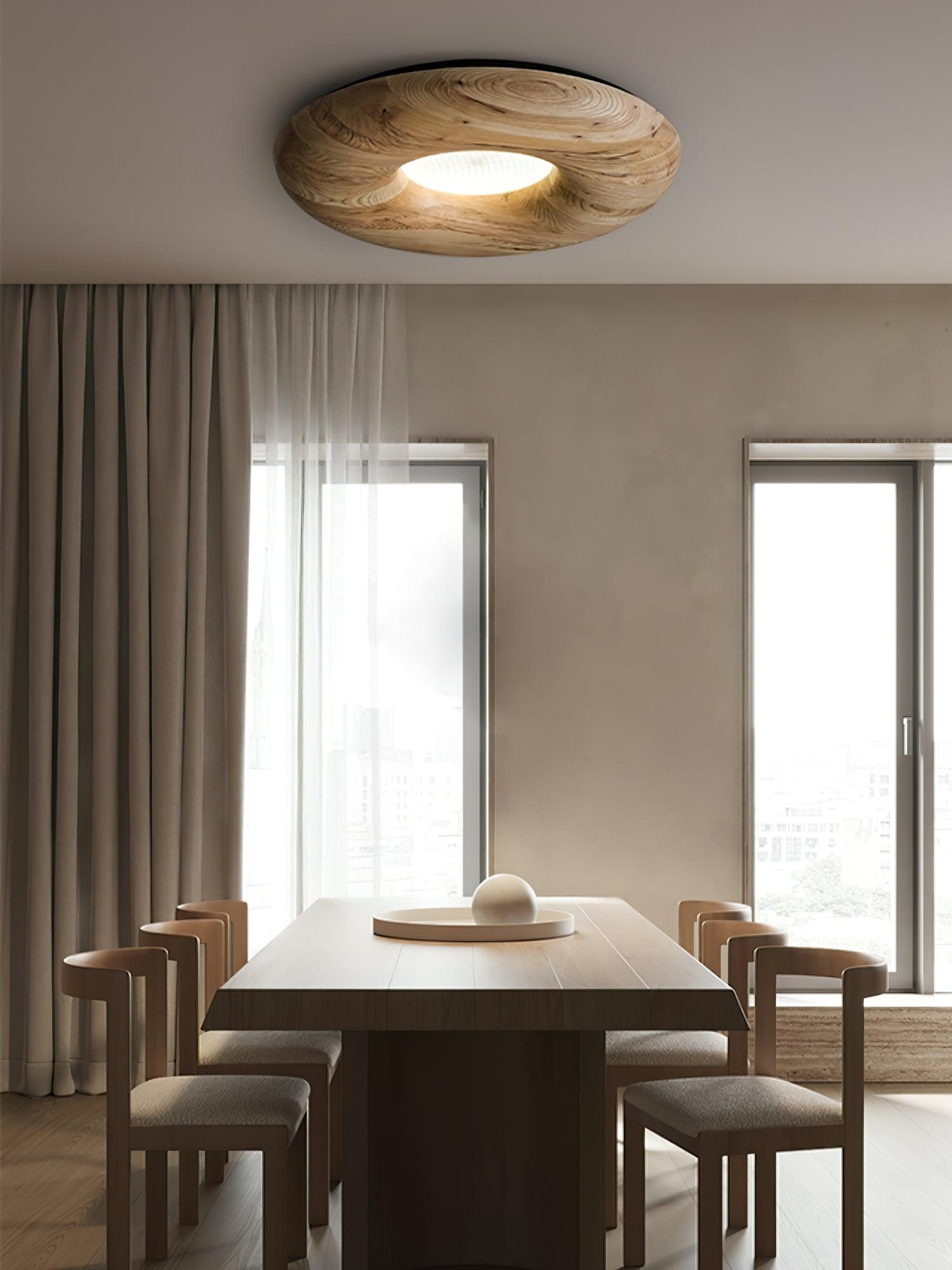 Donut Wood Ceiling Light 31.5" by FIFTH & BEAM — product view 15