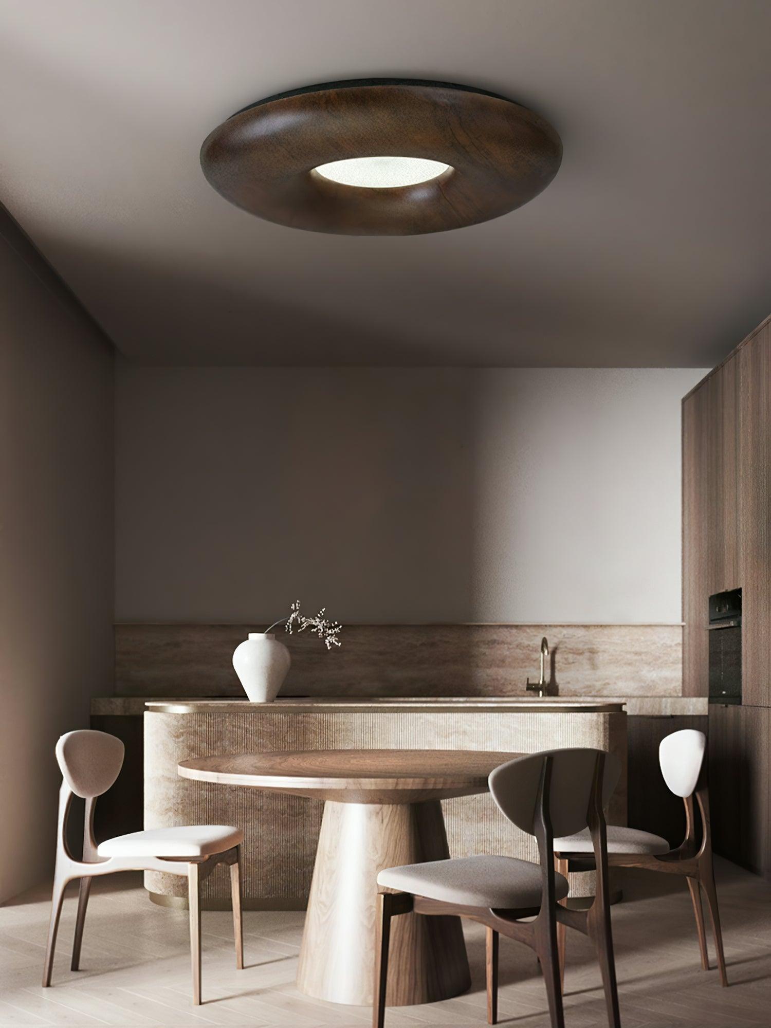 Donut Wood Ceiling Light 31.5" by FIFTH & BEAM — product view 16