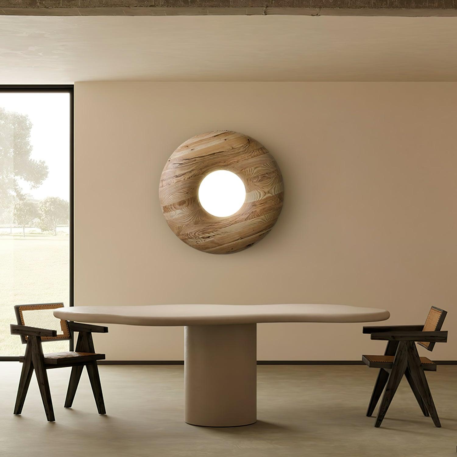 Donut Wood Ceiling Light 31.5" by FIFTH & BEAM — product view 8