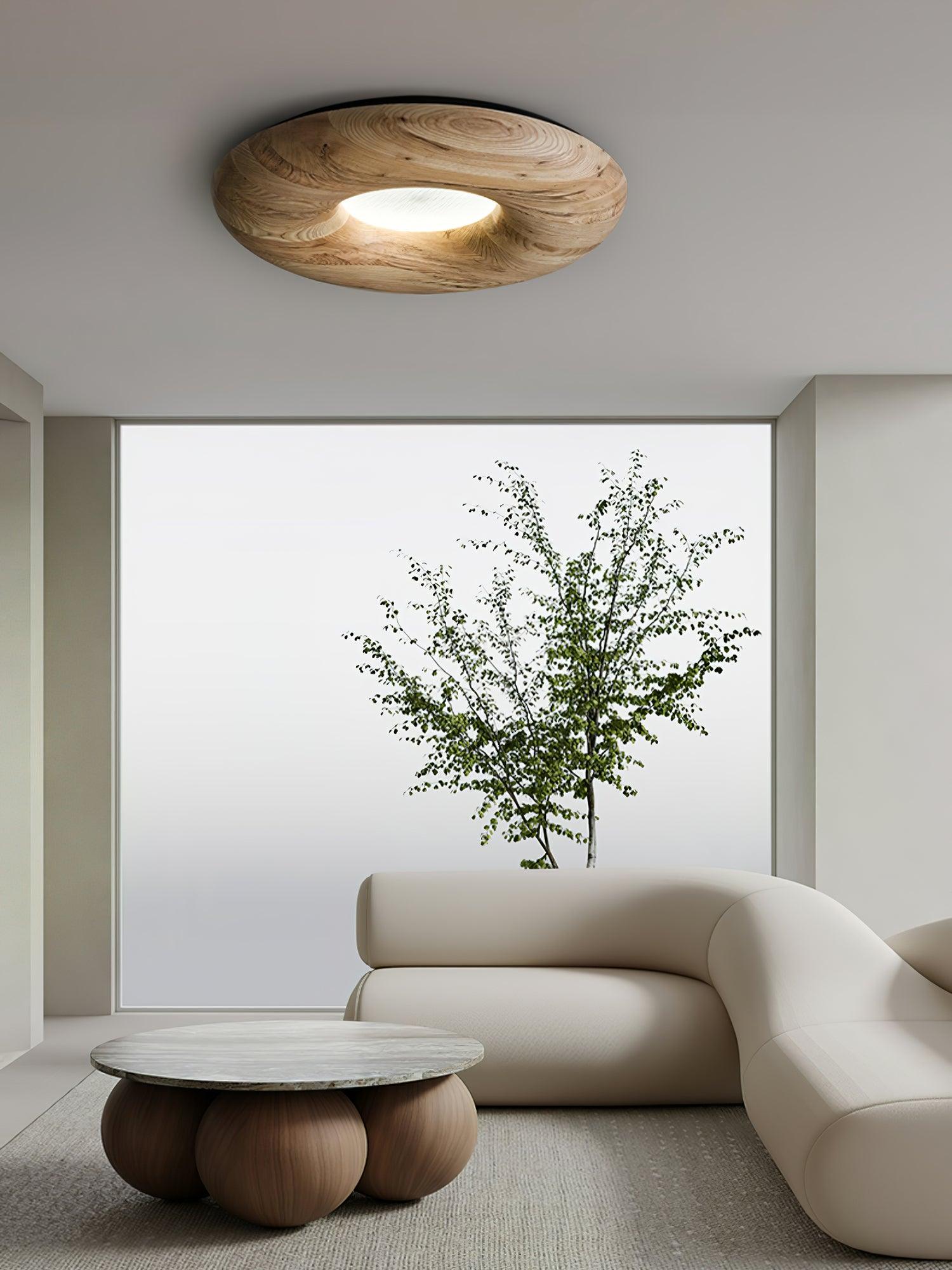 Donut Wood Ceiling Light 31.5" by FIFTH & BEAM — product view 17