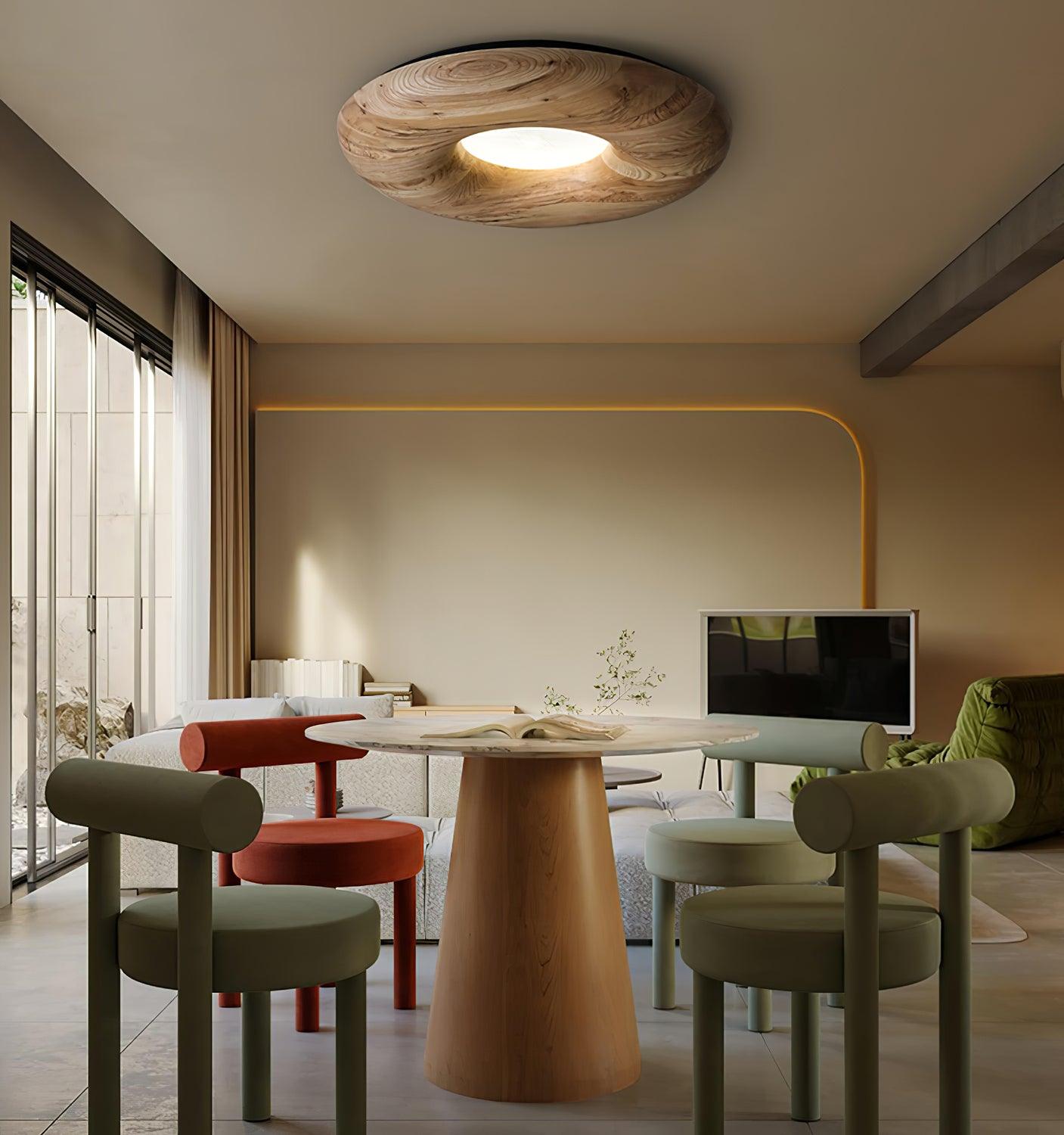 Donut Wood Ceiling Light 31.5" by FIFTH & BEAM — product view 4
