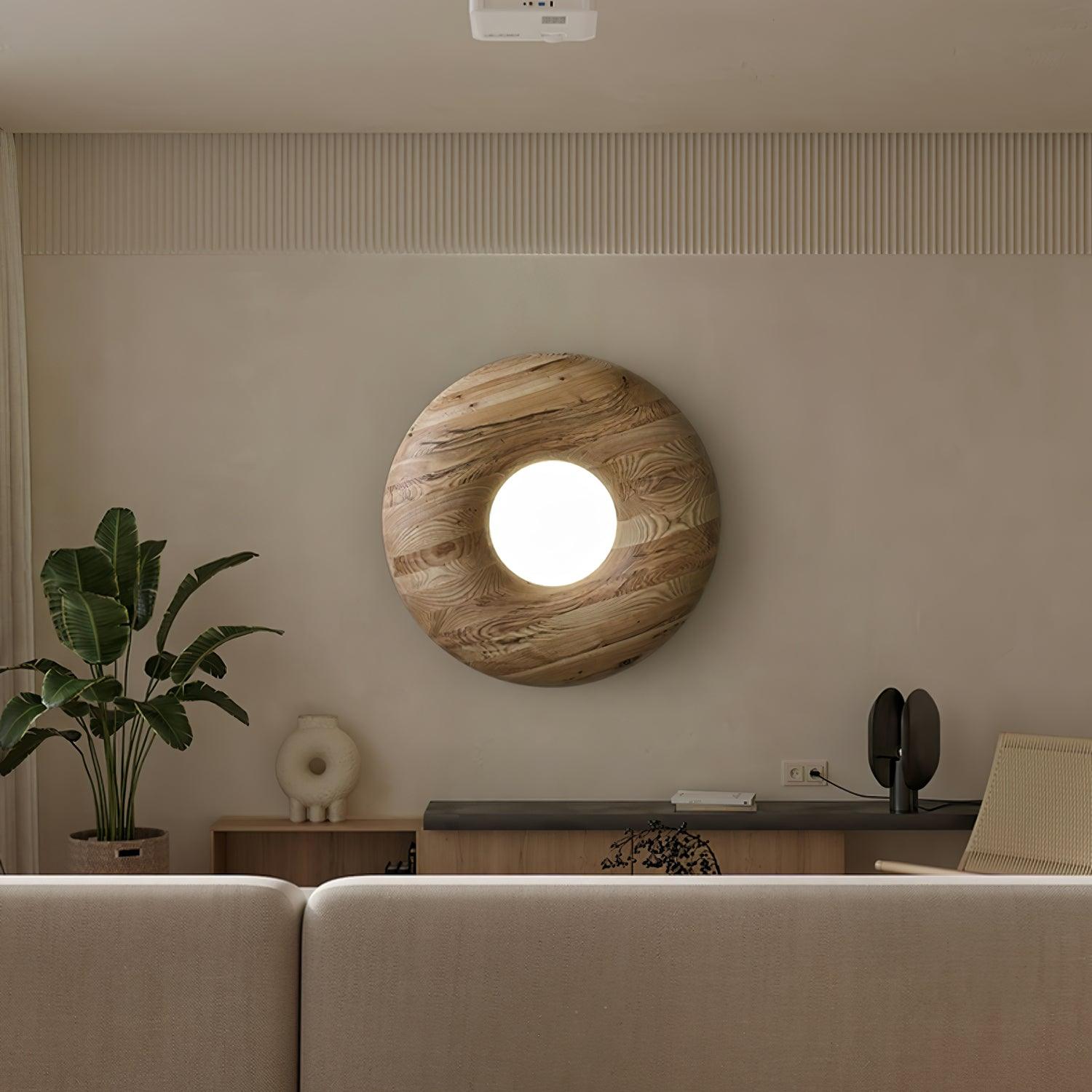 Donut Wood Ceiling Light 31.5" by FIFTH & BEAM — product view 7