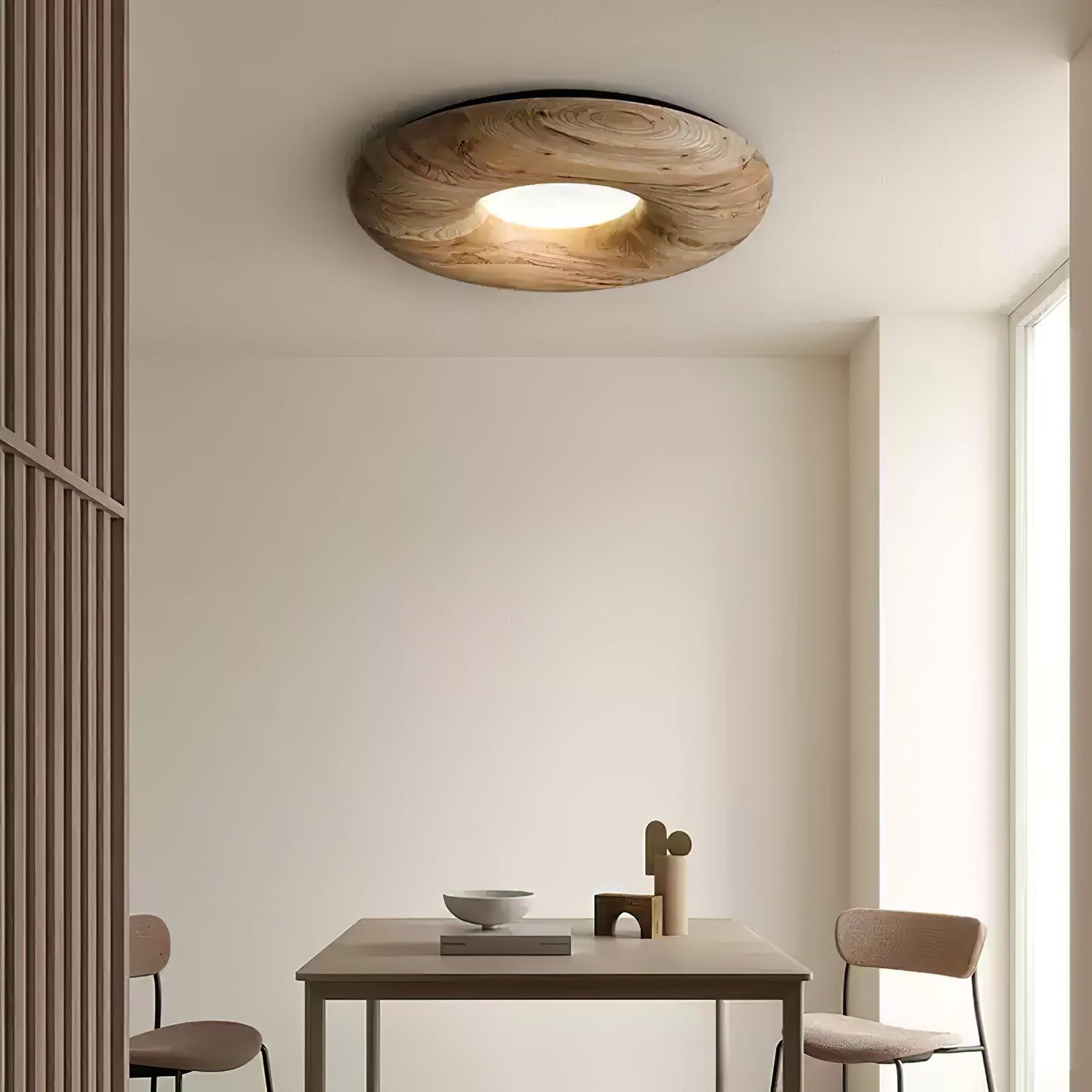Donut Wood Ceiling Light 31.5" by FIFTH & BEAM — product view 5