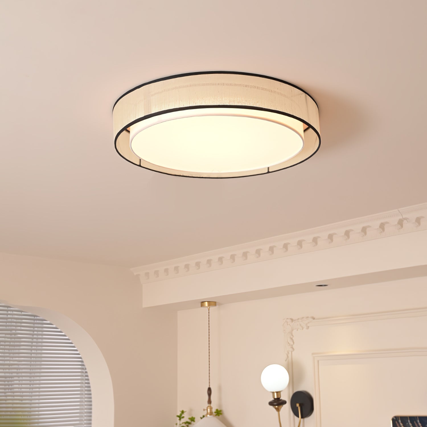 Drum Rould Ceiling Lamp by FIFTH & BEAM — product view 10