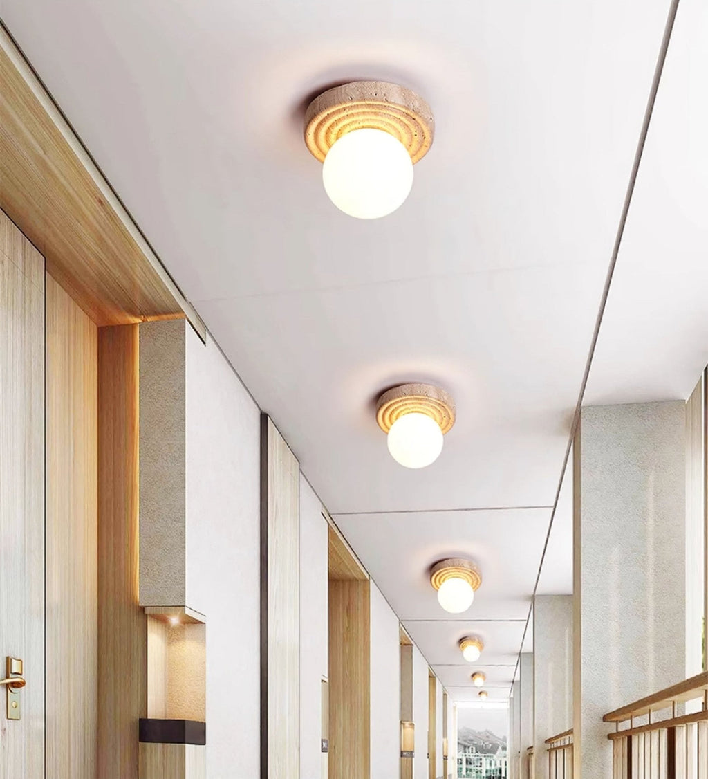 Elira Travertine Ceiling Light by FIFTH & BEAM — product view 7