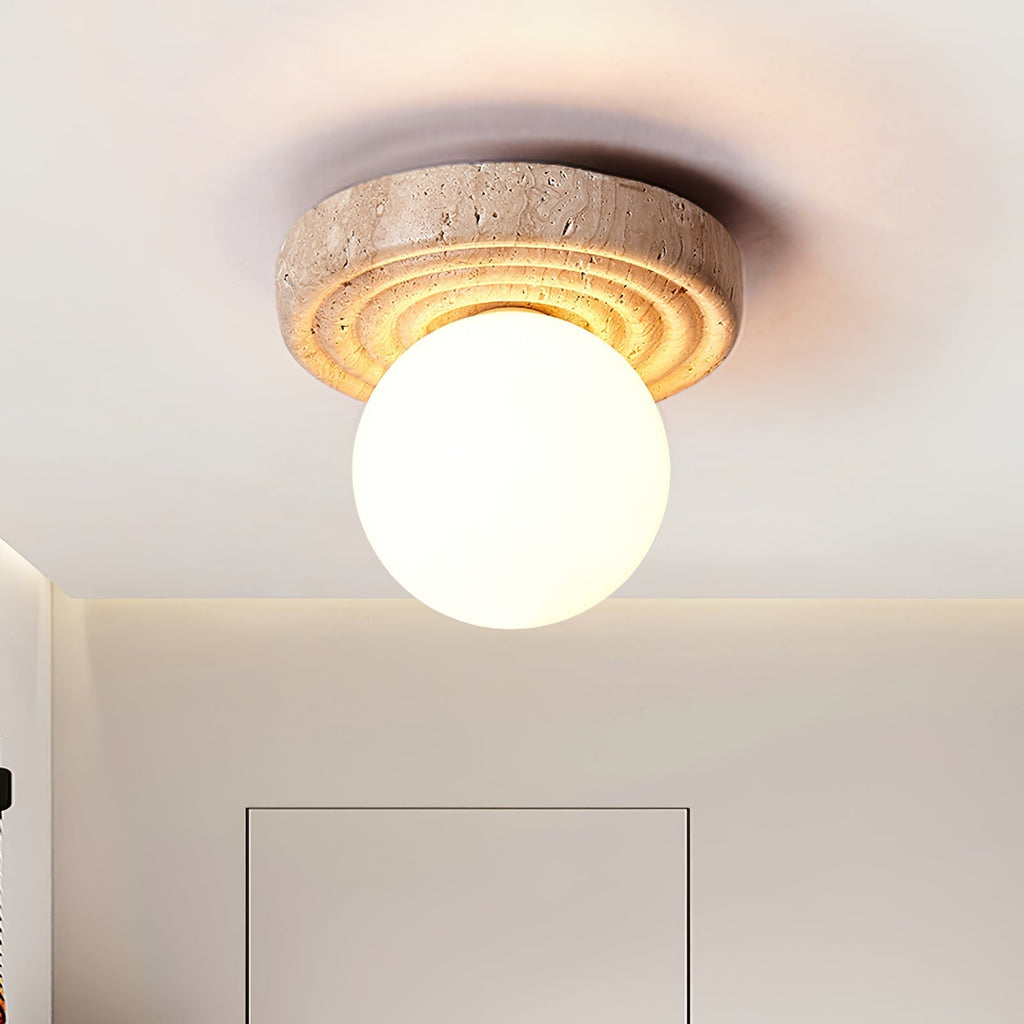 Elira Travertine Ceiling Light by FIFTH & BEAM — product view 9
