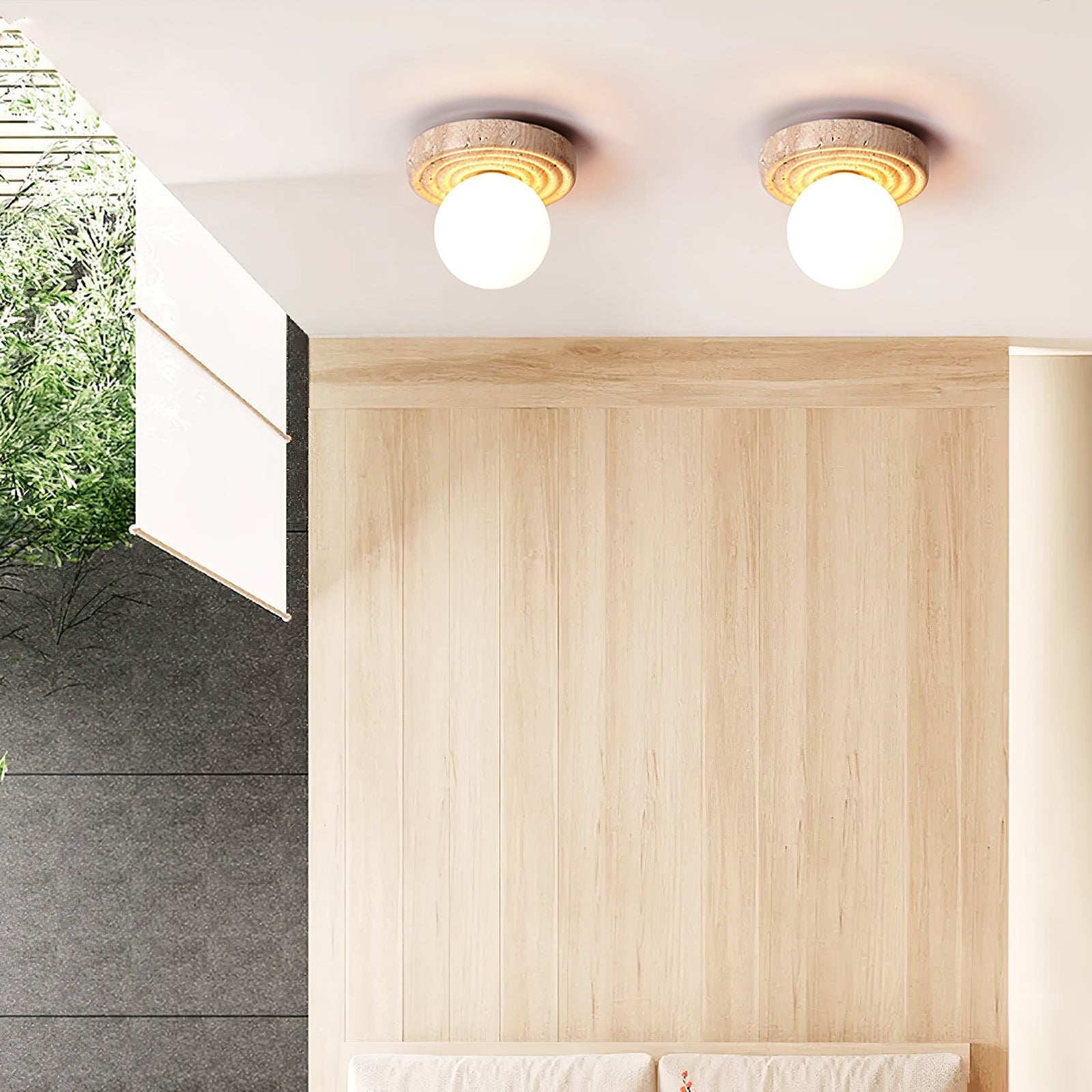 Elira Travertine Ceiling Light by FIFTH & BEAM — product view 12