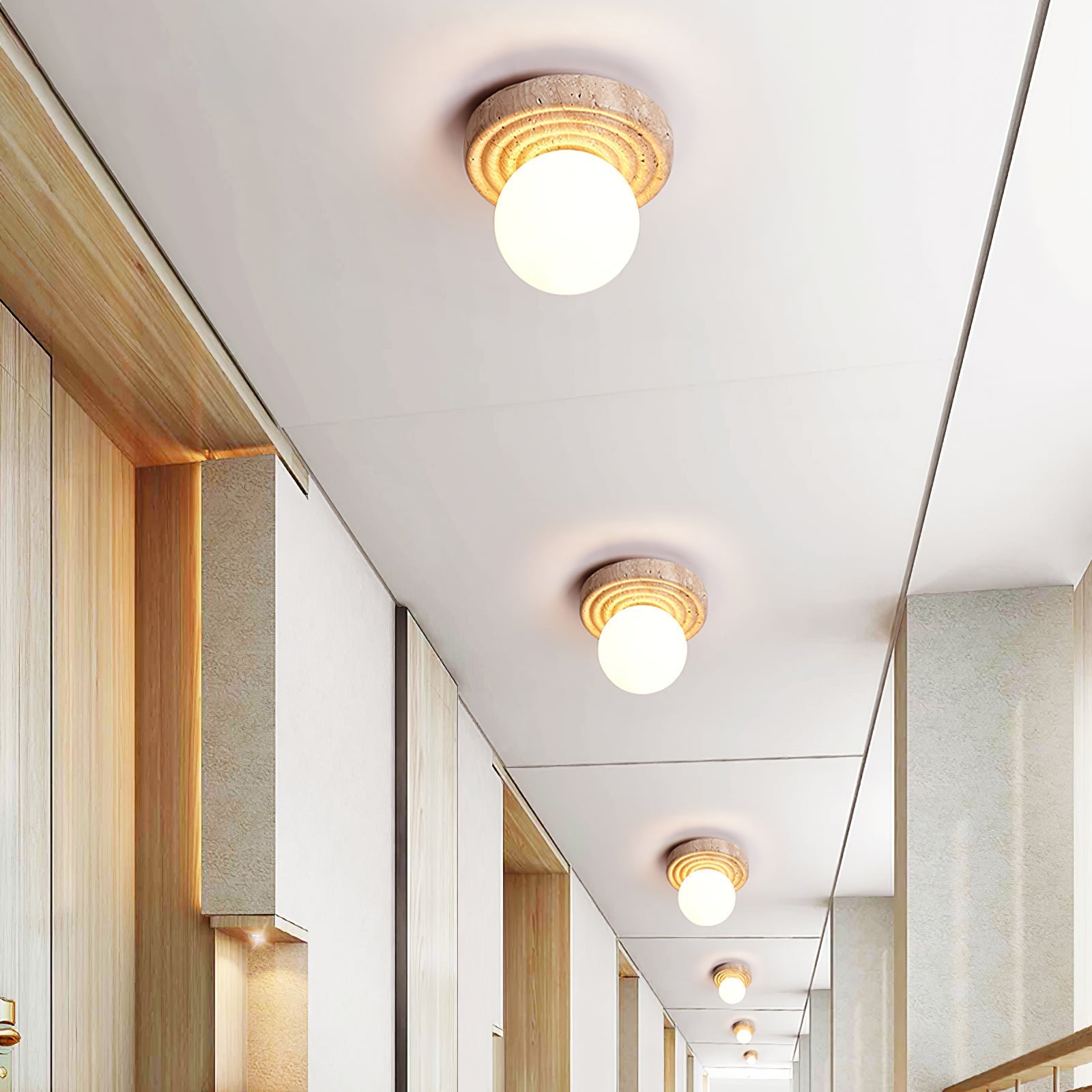 Elira Travertine Ceiling Light by FIFTH & BEAM — product view 11