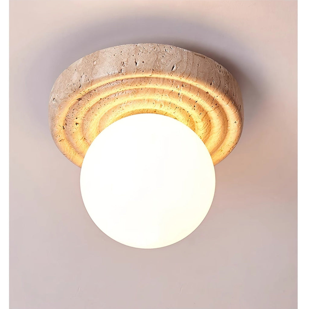 Elira Travertine Ceiling Light by FIFTH & BEAM — product view 2