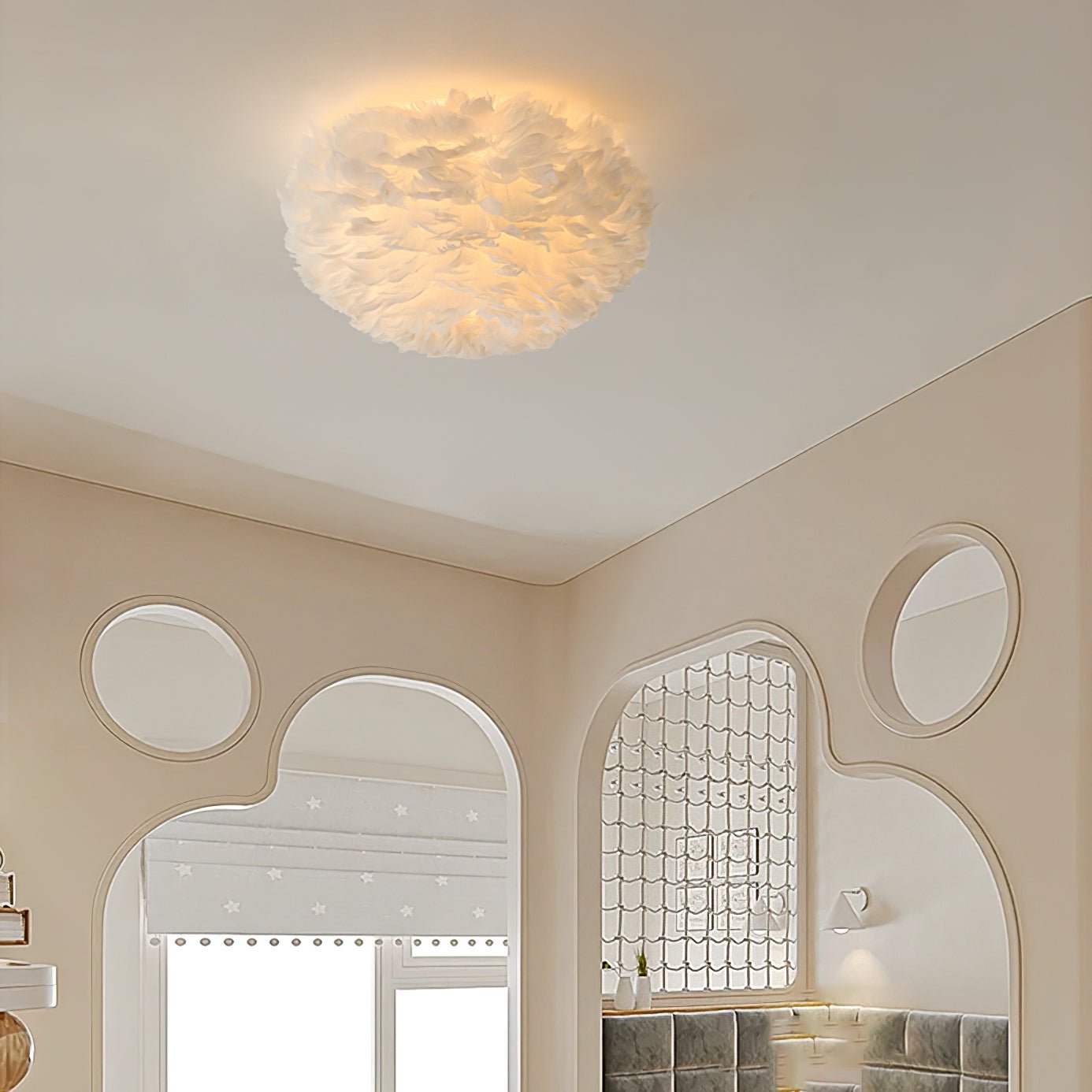 Feathered Ceiling Lamp by FIFTH & BEAM — product view 3