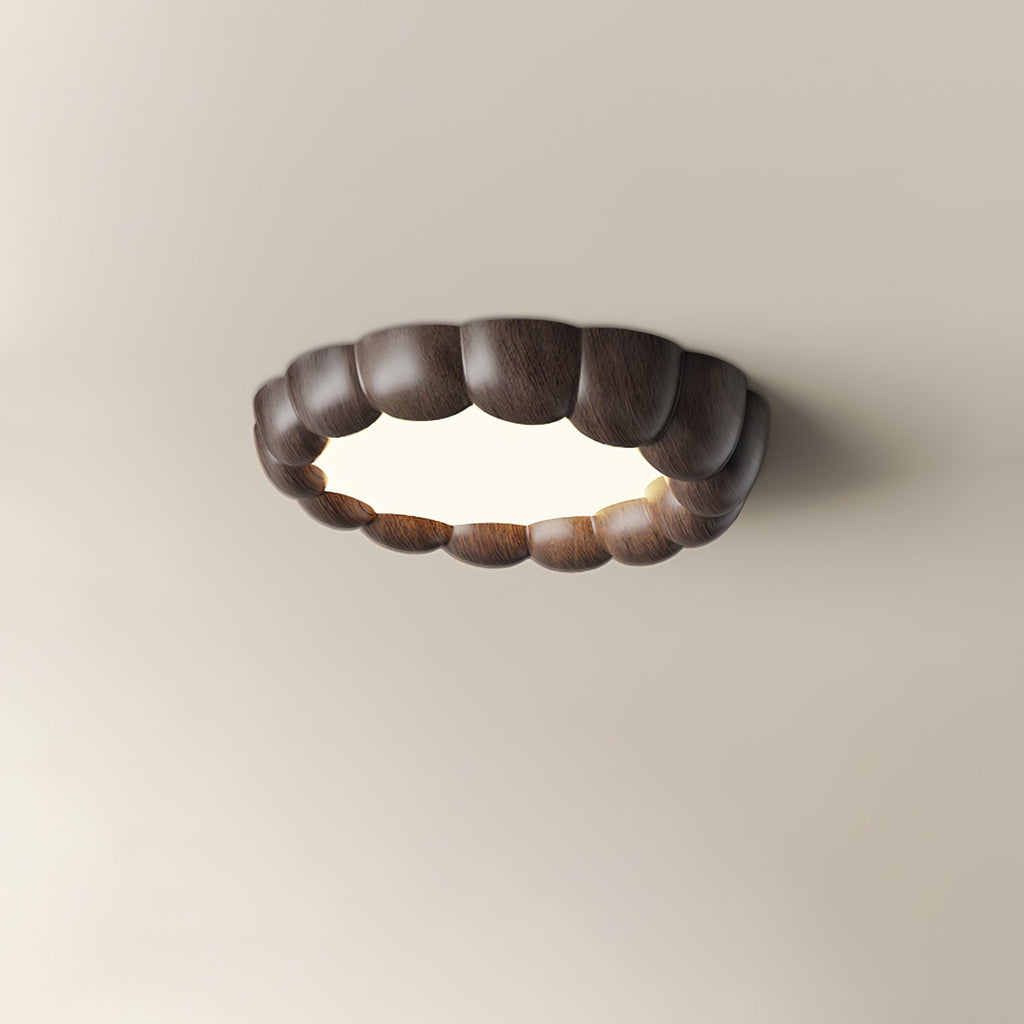Faux Wood Ripple Ceiling Lamp by FIFTH & BEAM — product view 2
