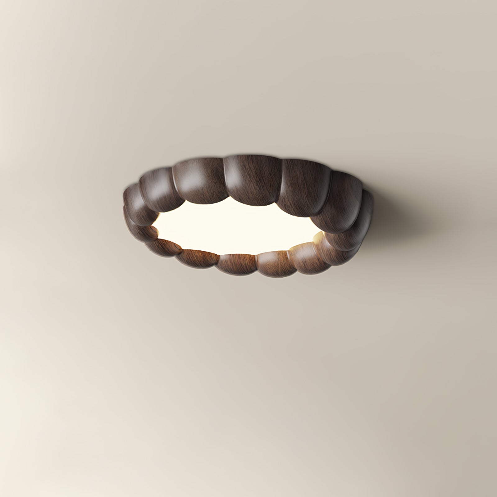 Faux Wood Ripple Ceiling Lamp by FIFTH & BEAM — product view 2