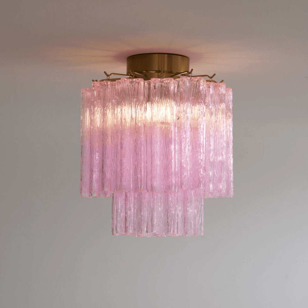 Fiora Pink Murano Glass Ceiling Lamp by FIFTH & BEAM — product view 12