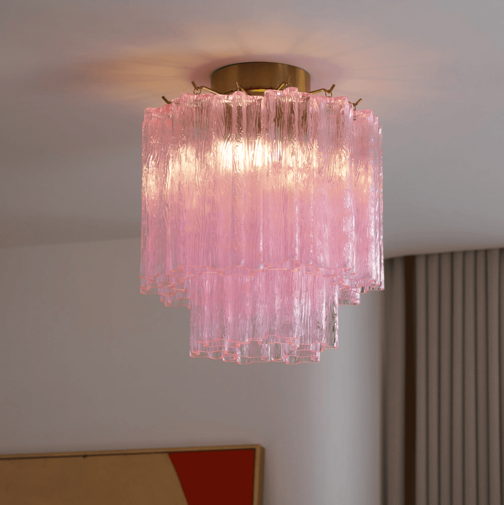 Fiora Pink Murano Glass Ceiling Lamp by FIFTH & BEAM — product view 10