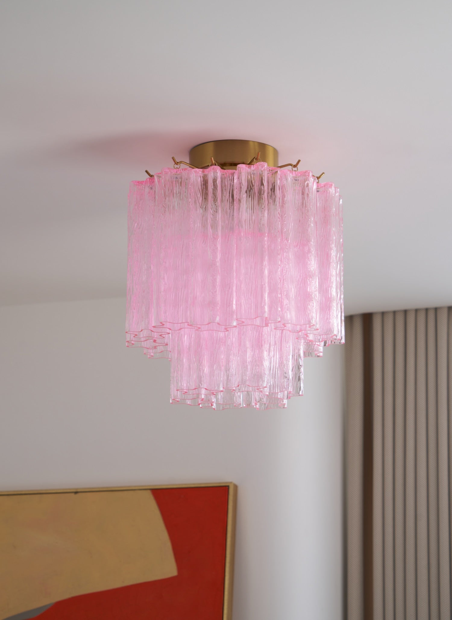 Fiora Pink Murano Glass Ceiling Lamp by FIFTH & BEAM — product view 13