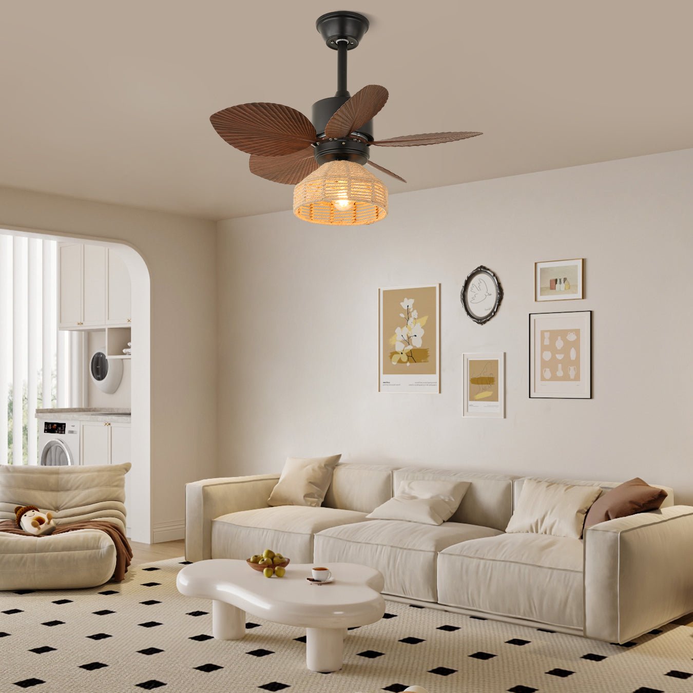 Flora Ceiling Fan Light by FIFTH & BEAM — product view 3