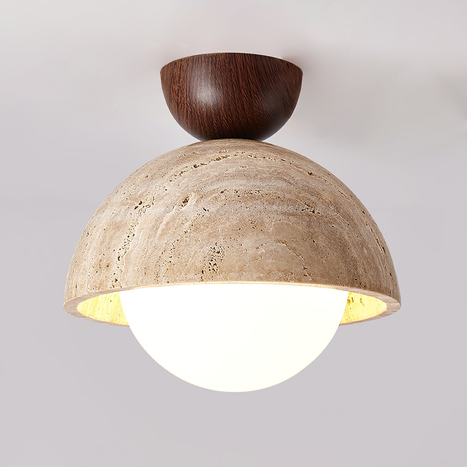 Flore Travertine Bud Ceiling Light by FIFTH & BEAM — product view 22