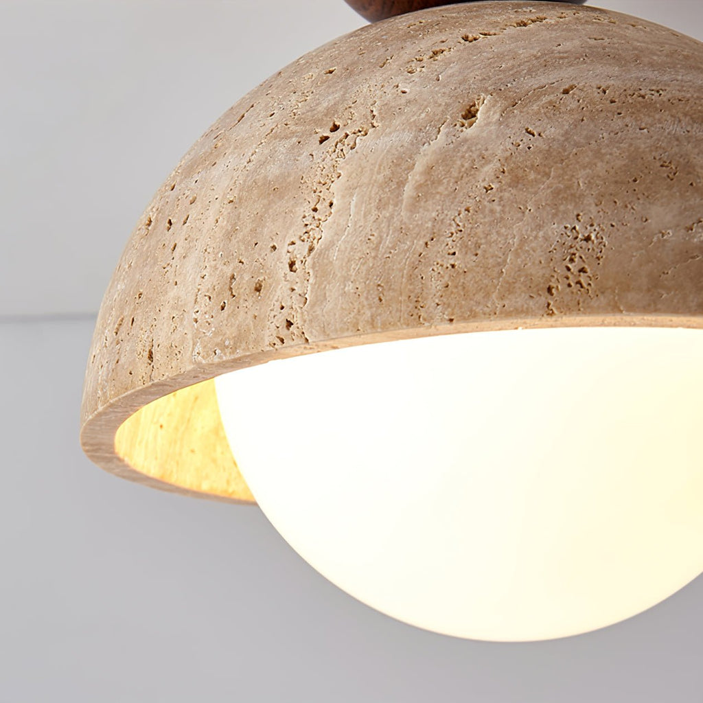 Flore Travertine Bud Ceiling Light by FIFTH & BEAM — product view 8