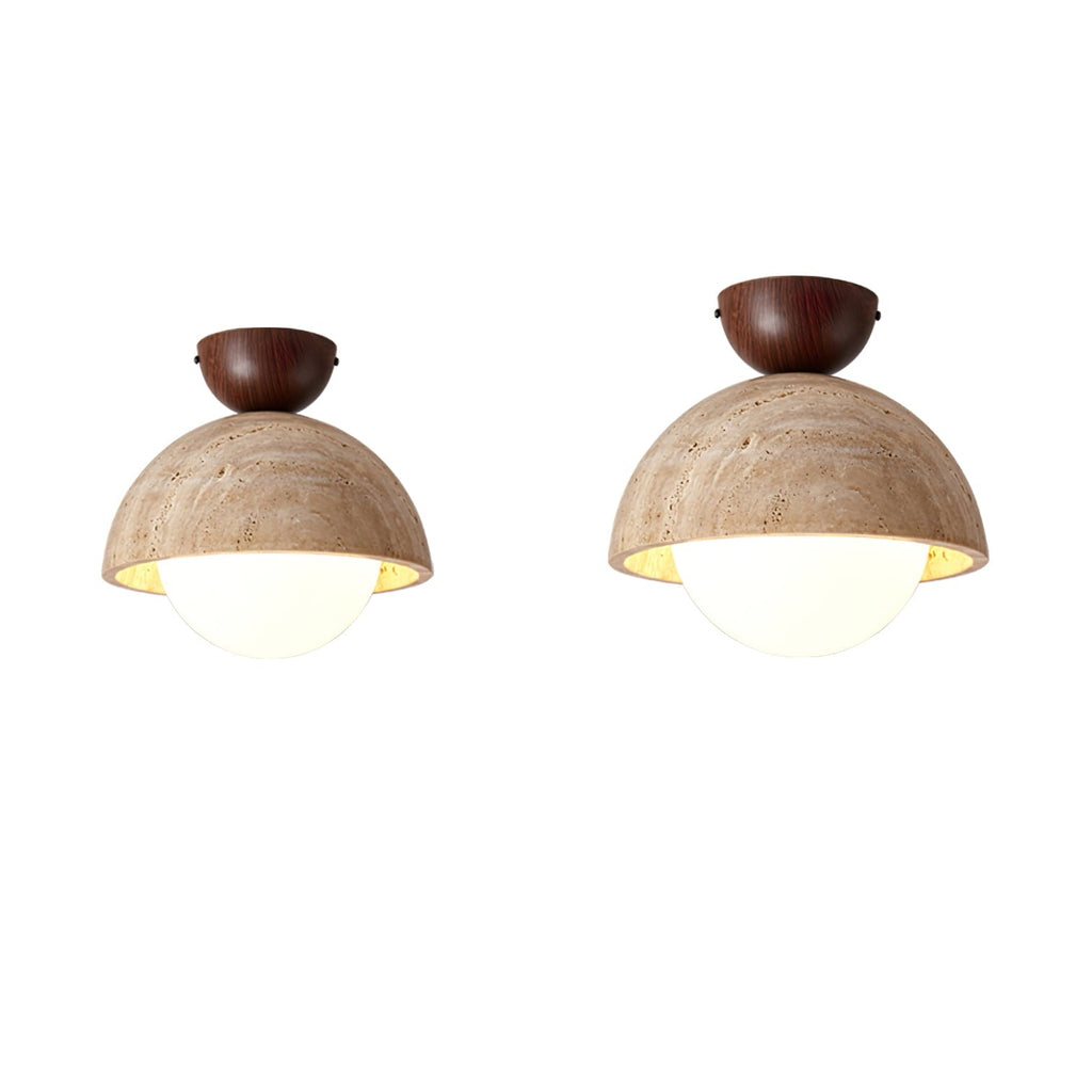 Flore Travertine Bud Ceiling Light by FIFTH & BEAM — product view 11