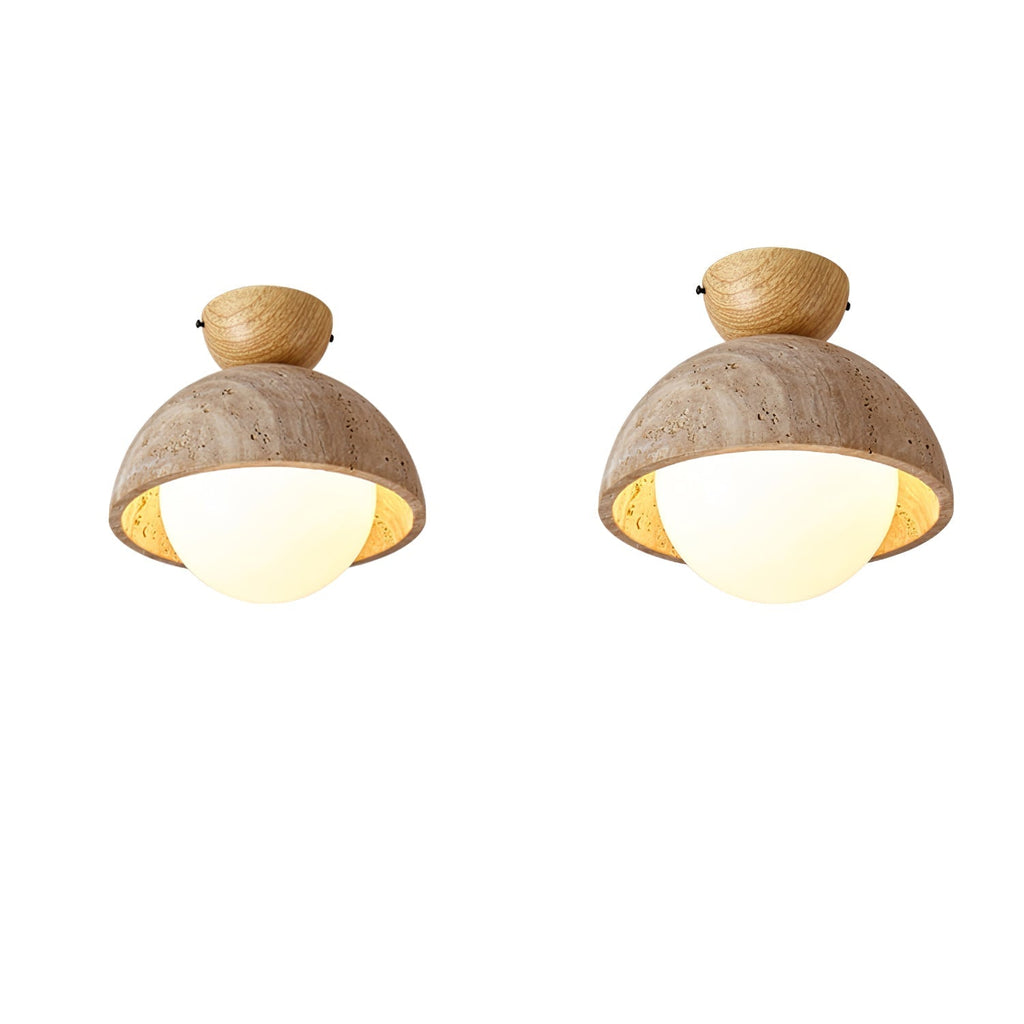 Flore Travertine Bud Ceiling Light by FIFTH & BEAM — product view 13